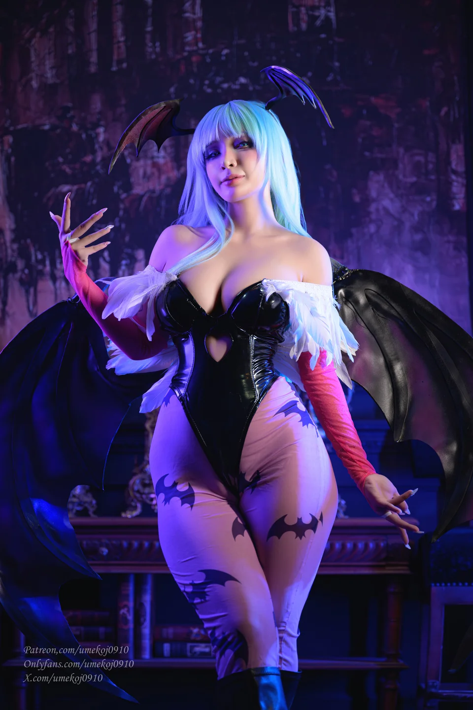 Umeko_J - Morrigan Aensland [95P,9V-2.39GB] tg@simisebaisi 【丝足阁】007.webp